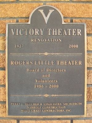 Victory Theater Renovation Marker image. Click for full size.
