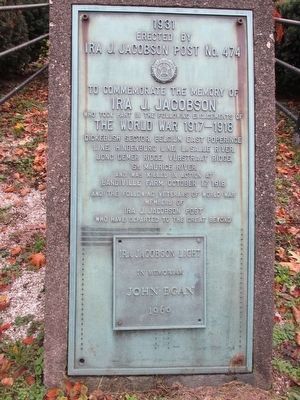 Ira J. Jacobson WWI Memorial image. Click for full size.