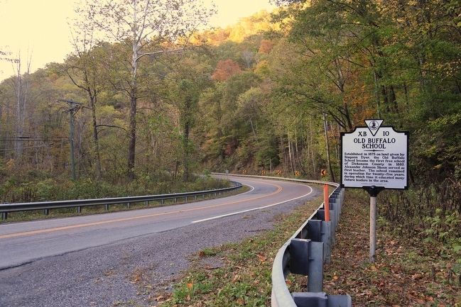 Old Buffalo School Marker. Click for full size. Old Buffalo School Marker image. Click for full size.