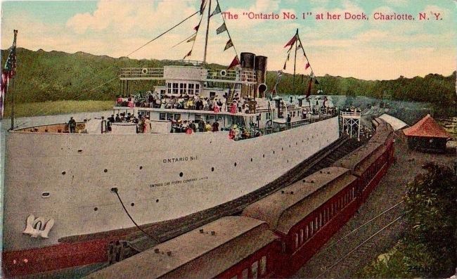<i>The "Ontario No. 1" at her Dock, Charlotte, N.Y.</i> image. Click for full size.