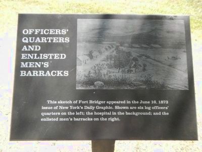 Officer's Quarters and Enlisted Men's Barracks Marker image. Click for full size.