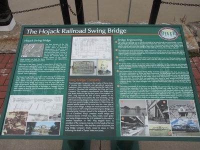 The Hojack Railroad Swing Bridge Marker image. Click for full size.