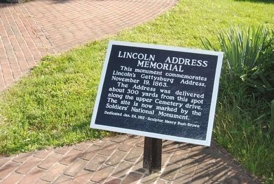 Lincoln Address Memorial Marker image. Click for full size.