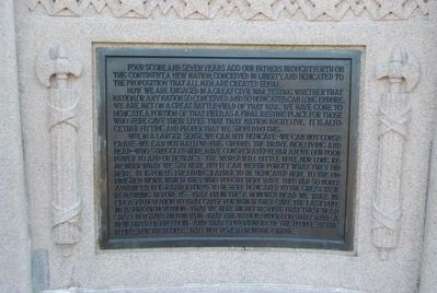 Lincoln Address Memorial<br>Right Plaque image. Click for full size.