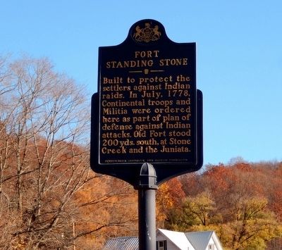 Fort Standing Stone Marker image. Click for full size.
