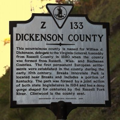 Wise County / Dickenson County Marker image. Click for full size.