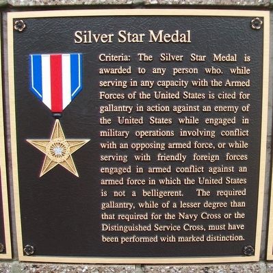 Silver Star Medal Marker image. Click for full size.