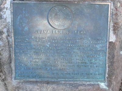 Juana Briones Park Marker image. Click for full size.