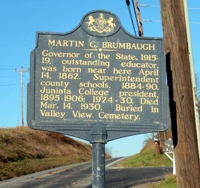 Martin G. Brumbaugh Marker image. Click for full size.