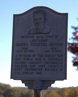 Daniel Webster Dotson Marker image. Click for full size.