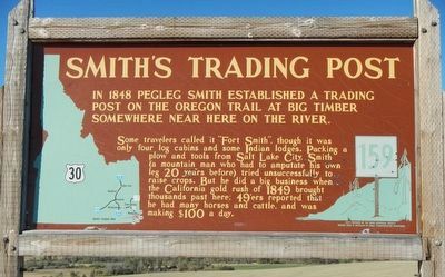 Smith's Trading Post Marker. Click for full size. Smith's Trading Post Marker image. Click for full size.