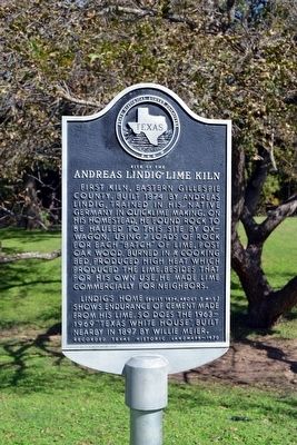 Site of the Andreas Lindig Lime Kiln Marker. Click for full size. Site of the Andreas Lindig Lime Kiln Marker image. Click for full size.