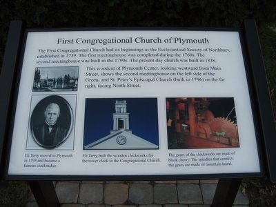 First Congregational Church of Plymouth Marker. Click for full size. First Congregational Church of Plymouth Marker image. Click for full size.