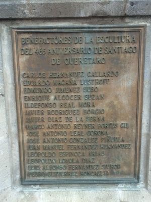 The Founding of Santiago de Quer�taro Marker image. Click for full size.