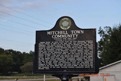 Mitchell Town Community Marker (side 2) image. Click for full size.