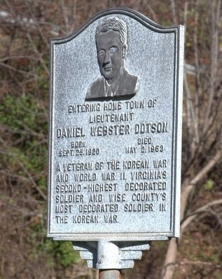 Daniel Webster Dotson Marker. Click for full size. Daniel Webster Dotson Marker image. Click for full size.
