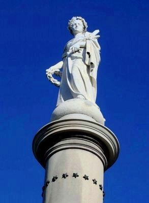 Soldier’s National Monument<br>Statue of the Genius of Liberty<br>Atop the 60-foot Column. Click for full size. Soldier’s National Monument<br>Statue of the Genius of Liberty<br>Atop the 60-foot Column image. Click for full size.