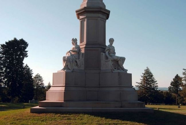 Soldier’s National Monument<br>Statues of Plenty and Peace image. Click for full size.