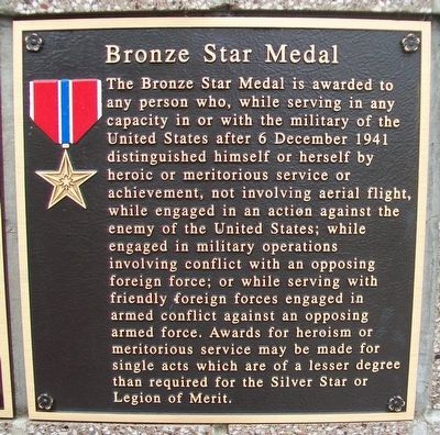 Bronze Star Medal Marker image. Click for full size.