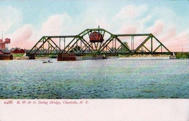 <i>R.W. & O. Swing Bridge, Charlotte, N.Y.</i> image. Click for full size.