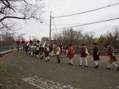 Washington's Army Retreats Across the Bridge image. Click for full size.