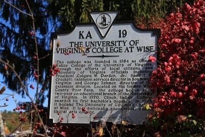 The University of Virginia’s College at Wise Marker. Click for full size. The University of Virginia’s College at Wise Marker image. Click for full size.