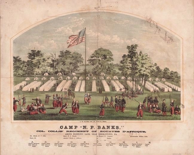 <i>Camp "N. P. Banks," Col. Collis' regiment of Zouaves d'Afrique Above Nicetown Lane...<i> image. Click for full size.