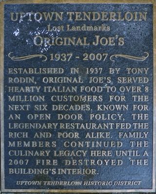 Original Joe's Marker. Click for full size. Original Joe's Marker image. Click for full size.