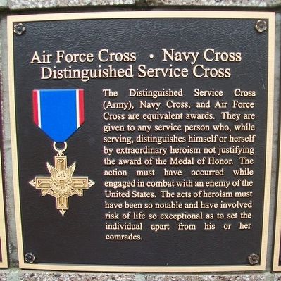 Air Force Cross – Navy Cross – Distinguished Service Cross Marker. Click for full size. Air Force Cross – Navy Cross – Distinguished Service Cross Marker image. Click for full size.