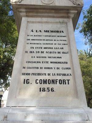 Monument to the Mexican Fallen of 1847 Marker. Click for full size. Monument to the Mexican Fallen of 1847 Marker image. Click for full size.