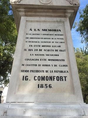 Monument to the Mexican Fallen of 1847 Marker image. Click for full size.