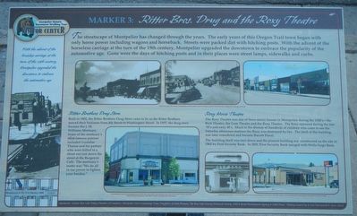Ritter Bros. Drug and the Roxy Theatre Marker image. Click for full size.