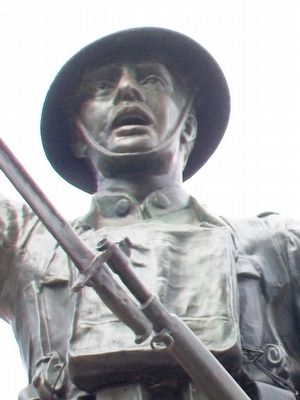 Wentworth World War Memorial Statue Detail image. Click for full size.