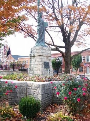 Replica of the Statue of Liberty and Marker. Click for full size. Replica of the Statue of Liberty and Marker image. Click for full size.