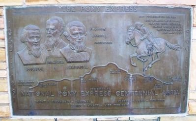 Pony Express Centennial Marker. Click for full size. Pony Express Centennial Marker image. Click for full size.