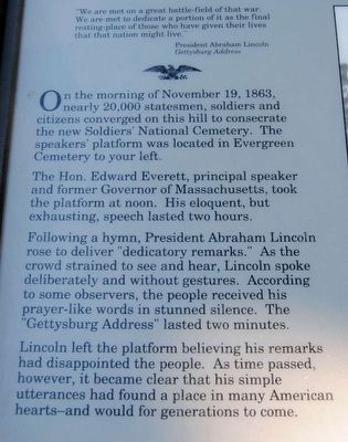 The Gettysburg Address Marker<br>Main Text image. Click for full size.