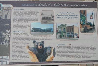 Model T's, Odd Fellows and the News Marker image. Click for full size.
