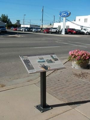 Model T's, Odd Fellows and the News Marker image. Click for full size.