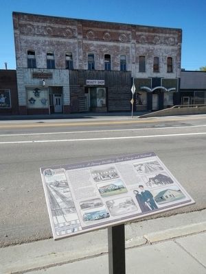 The Strong Building and A Strong Builidng, Stock Chevys and Railroad Marker image. Click for full size.