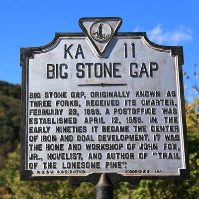 Big Stone Gap Marker image. Click for full size.