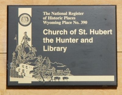 Church of St. Hubert the Hunter and Library Marker image. Click for full size.