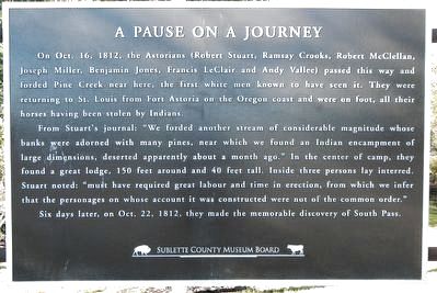 A Pause on a Journey Marker image. Click for full size.
