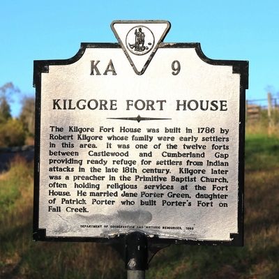 Kilgore Fort House Marker image. Click for full size.