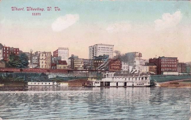 <i>Wharf, Wheeling, W. Va.</i>. Click for full size. <i>Wharf, Wheeling, W. Va.</i> image. Click for full size.