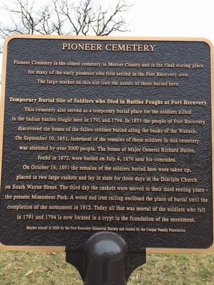 Pioneer Cemetery Marker image. Click for full size.