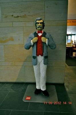 Mark Twain Lego at Visitor Center of Mark Twain's Home in Hartford, CT image. Click for full size.