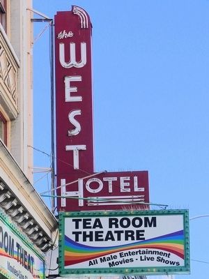West Hotel Sign image. Click for full size.