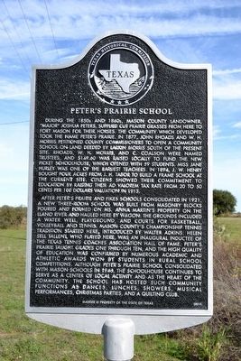 Peter's Prairie School Marker image. Click for full size.