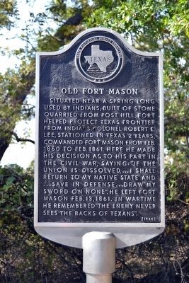 Old Fort Mason Marker image. Click for full size.