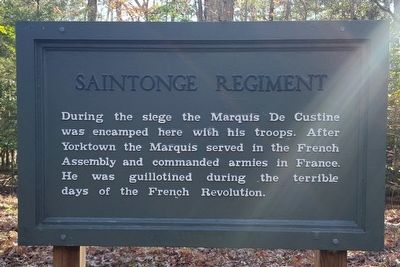 Saintonge Regiment Marker image. Click for full size.